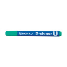 DONAU Alkoholos marker, 2-4 mm, kúpos, DONAU "D-signer U", zöld