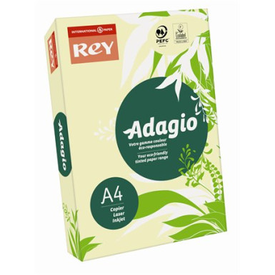 REY Másolópapír, színes, A4, 160 g, REY "Adagio", pasztell sárga