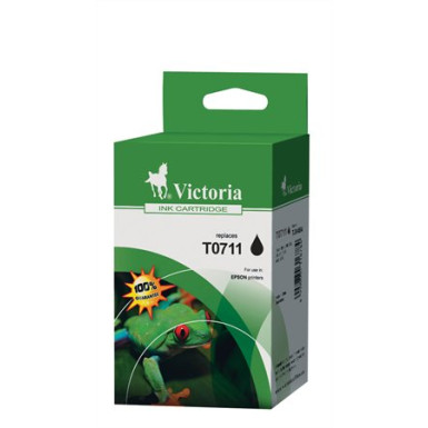 VICTORIA T0711 Tintapatron Stylus D78, D92, D120 nyomtatókhoz, VICTORIA fekete, 7,4ml