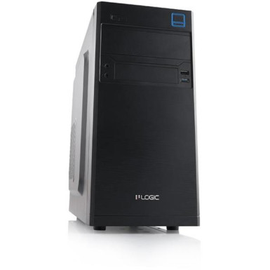 Modecom Logic M4 Mini USB3.0 Black Black,1x5,25",1x3,5",microATX,1xUsb,Audio,Táp nélkül,170x370x360mm,1xUSB3.0