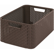 Rattan hatású kosár, 18l, sötétbarna, CURVER