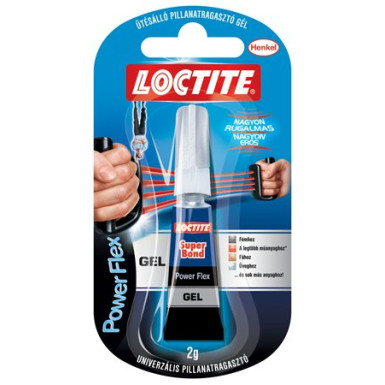 Pillanatragasztó gél, 2 g, HENKEL "Loctite Super Bond"