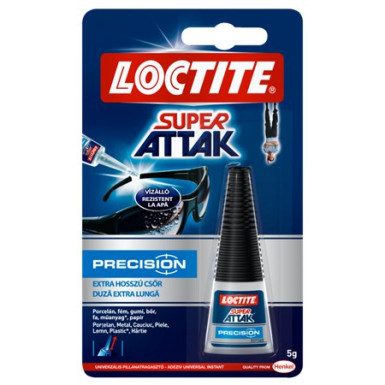 Pillanatragasztó, 5 g, HENKEL "Loctite Super Attak Precision"