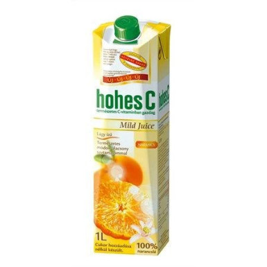 Gyümölcslé, 100%, 1 l, HOHES C "Mild Juice", narancs