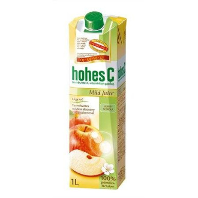 Gyümölcslé, 100%, 1 l, HOHES C " Mild Juice", almaízű