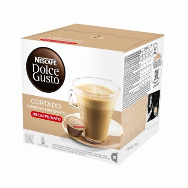 Kávékapszula, 16 db,  NESCAFÉ "Dolce Gusto Cortrado", koffeinmentes