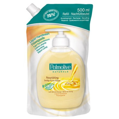 Folyékony szappan utántöltő, 0,5 l, PALMOLIVE "Milk and Honey"