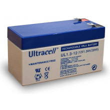 ULTRACELL 12V 1,3 Ah 12V, 1.3Ah, zselés, ólom akkumulátor, gondozásmentes, 97x43x58mm, 0.57kg.