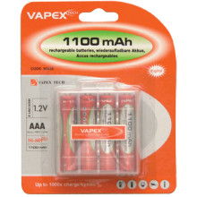 VAPEX 4VTE1100AAA 4db AAA méretű, NiMH mini ceruza akkumulátor, 1.2V, 1100mAh, akkutartó.