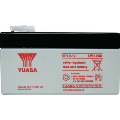 YUASA 12V 1,2Ah 12V, 1.2Ah, zselés, ólom akkumulátor, gondozásmentes, 97x48x54.5mm, 0.58kg.