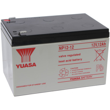 YUASA 12V 12Ah 12V, 12Ah, zselés, savas ólom akkumulátor, gondozásmentes, 151x99x100.5mm, 3.5kg.