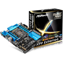 ASROCK X99 EXTREME6 LGA2011-3,Intel X99,8xDDR4,Max:2133MHz,Max:128GB,3xPCIE16 3.0,2xPCIE1,10xSATA3,2xUSB,6xUSB3,eSATA,RAID,7.1,Gigabit,Gigabit,PS2:2,ATX,SPDIF optikai kimene,PCIe Mini Card Slot,1xM.2