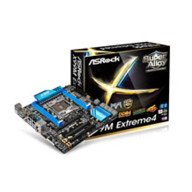 ASROCK X99M EXTREME4 LGA2011-3,Intel X99,4xDDR4,Max:2133MHz,Max:64GB,1xPCIE16,2xPCIE16 3.0,10xSATA3,4xUSB,4xUSB3,eSATA,RAID,7.1,Gigabit,Gigabit,PS2:1,Micro-ATX,SPDIF optikai kimene,1xM.2