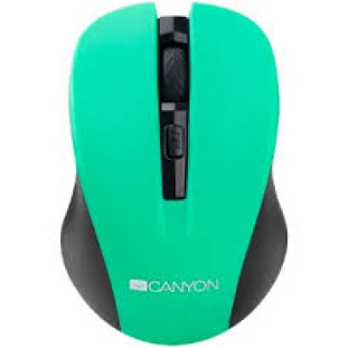 Canyon CNE-CMSW1GR Wireless Green Optikai,Cordless,USB,Green,800/1000/1200DPI