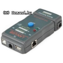 Szer. Kábel teszter RJ-45,RJ-11,USB,AA/AB Gembird NCT-2