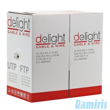 Delight UTP CAT5E 305m 24AWG Fali kábel