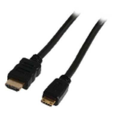 Valueline Nagysebességű HDMI™ kábel Ethernet átvitellel, HDMI™ csatlakozó - HDMI™ mini csatlakozó, 1,50 m, fekete