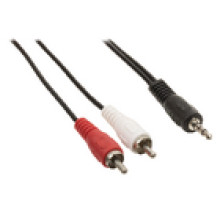 Valueline Jack sztereó hang adapterkábel 3,5 mm-es dugasz – 2x RCA dugasz, 2,00 m, fekete