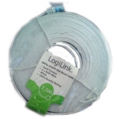 LogiLink CP0134 Cat5e lapos patch kábel - Fehér - 1m