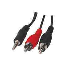 JACK - RCA Audio kábel 1.5m, 3.5mm jack apa - 2xRCA