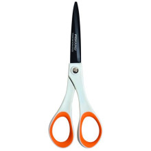 FISKARS Olló, általános, tapadásmentes, 17 cm, FISKARS "Non-Stick", fehér