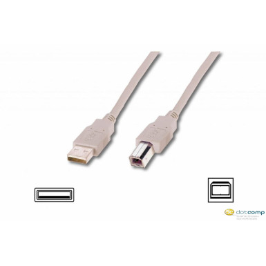 Assmann USB A-B összekötő kábel 1,8m /AK-300102-018-E/