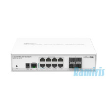 Mikrotik CRS112-8G-4S-IN Cloud Router Switch with QCA8511 400Mhz CPU, 128MB RAM, 8xGigabit LAN, 4xSFP, RouterOS L5, desktop case, PS CRS112-8G-4S-IN