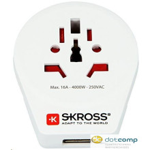 Skross SKR-WORLDTOEUUSB (World To EU) földelt USB csatlakozó