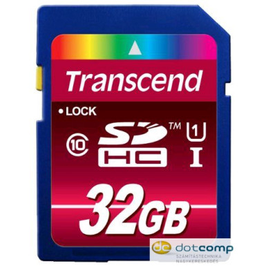 Transcend SDHC 32GB Class 10 UHS-I memóriakártya TS32GSDHC10U1