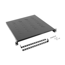 Lanberg polc 19'' rack szekrényhez 800mm (1U, 483x500mm, teherbírás 25kg-ig) fek AK-1005-B