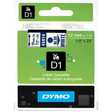 DYMO címke LM D1 alap 12 mm kék/White