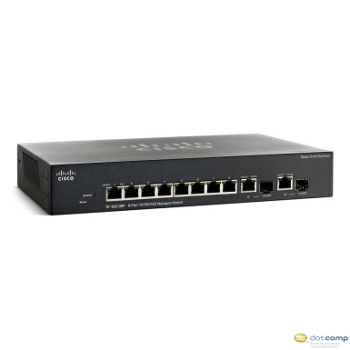 Cisco SF302-08 8 LAN 10/100Mbps 1 miniGBIC menedzselhető rack switch SRW208G-K9-G5