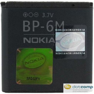 Nokia BP-6M 1070mAh Li-ion akkumulátor /gyári,csomagolás nélkül/