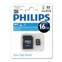 microSDHC 16GB PHILIPS With Adapter