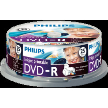 Philips DVD-R 4,7Gb 16x Hengeres 25db/csomag (az ár 1db-ra vonatkozik és csak hengerben vásárolható)