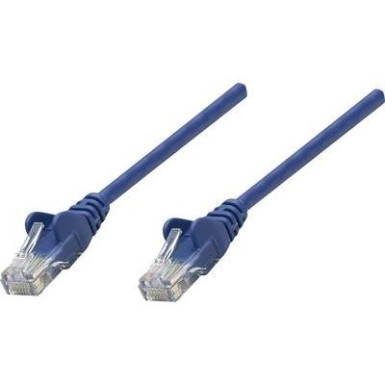 RJ45-ös patch kábel, hálózati LAN kábel CAT 5e U/UTP [1x RJ45 dugó - 1x RJ45 dugó] 0.50 m Kék Intellinet