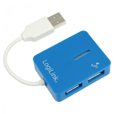 LOGILINK Smile USB 2.0 hub 4-port Blue