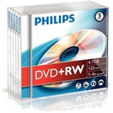 Philips DVD+RW47 4x újraírható DVD lemez DPHPW