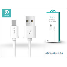 Devia USB - USB Type-C adat- és töltőkábel 1 m-es vezetékkel - Devia Smart USB Type-C 2.4 Cable - white ST993405