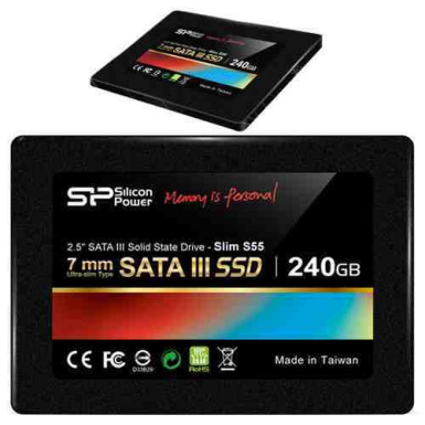 Silicon Power 240GB 2,5" SATA3 MLC Velox Slim S55 