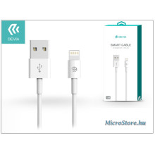 Devia Apple iPhone 5/5S/5C/SE/iPad 4/iPad Mini USB töltő- és adatkábel 1 m-es vezetékkel - Devia Smart Cable Lightning - white ST986650