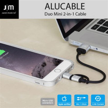 10cm USB-to-Lightning sync/charge cable Just Mobile DC258GD AluCable Flat Mini