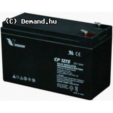 Ólomakkumulátor 12V/7.5Ah (UPS / ALARM) Vision CP1275-F1