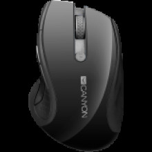 CANYON 2.4Ghz wireless mouse, optical tracking - blue LED, 6 buttons, DPI 1000/1200/1600, Black pearl glossy CNS-CMSW01B