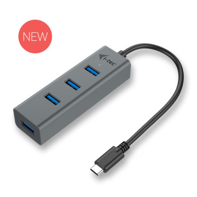 i-tec USB-C Metal 4-port HUB 4x USB 3.0 passive C31HUBMETAL403