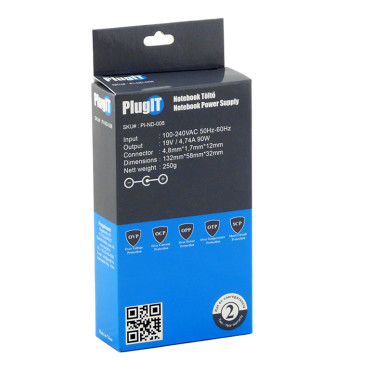 TN -PlugIT PI-ND-08 HP 19V/4.74A 90W   Notebook adapter