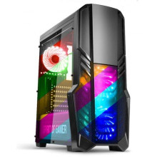 Spirit of Gamer Számítógépház - ROGUE 2 RGB (fekete, ablakos, 3x12cm ventilátor, ATX, mATX, 1xUSB3.0