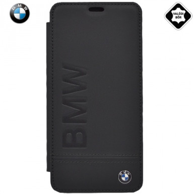 CG MOBILE BMW SIGNATURE tok álló, valódi bőr (FLIP, mágneses, oldalra nyíló) FEKETE BMFLBKS9LLSB 76453