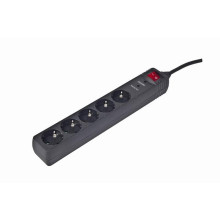 Gembird Surge protector, 5 sockets (Schuko), 4.5m, black SPG5-C-15