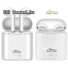 Fejhal +mikrofon Media-Tech bluetooth R-PHONES TWS White MT3589W